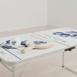 Bolinha De Ping Pong Tulipas no Azul Delft personalizáveis