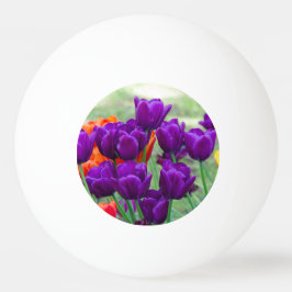 Bolinha De Ping Pong Tulipas roxas escuras quebra-cabeça   