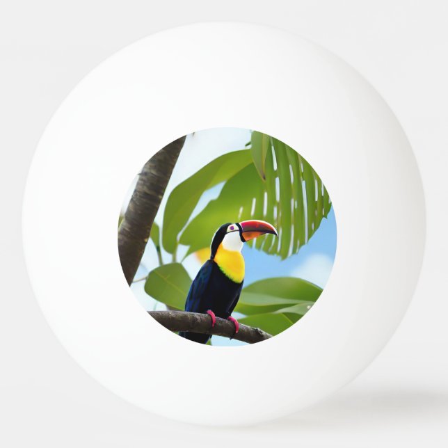 Bolinha De Ping Pong Turiano tropical em uma árvore (Frente)