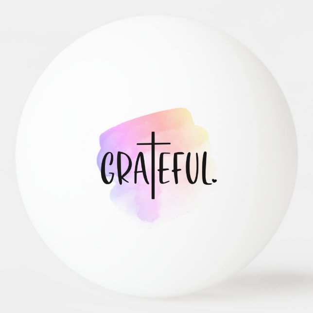 Bolinha De Ping Pong Typografia Grateful Cross (Frente)