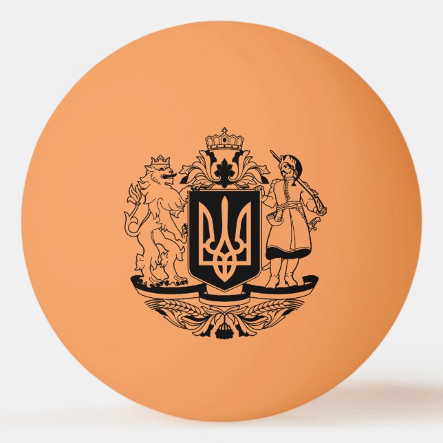 Bolinha De Ping Pong Ucrânia Grande casaco de armas (Frente)