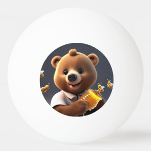 Bolinha De Ping Pong Um desenho de urso marrom que adora comer mel