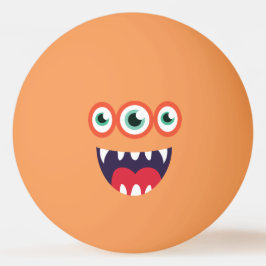 Bolinha De Ping Pong Um Monstro Engraçado De Três Olhos.