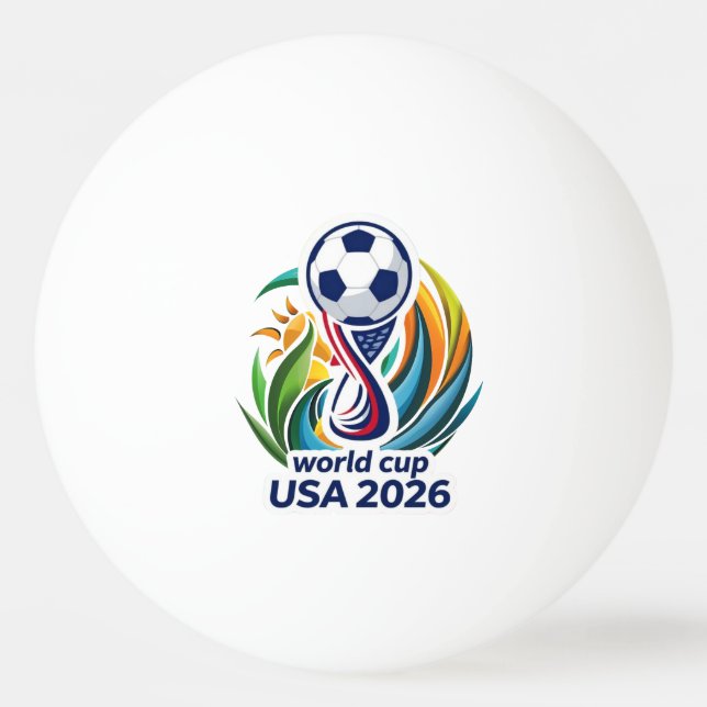 Bolinha De Ping Pong Unidos pelo Jogo: Design de Celebração de Futebol  (Frente)