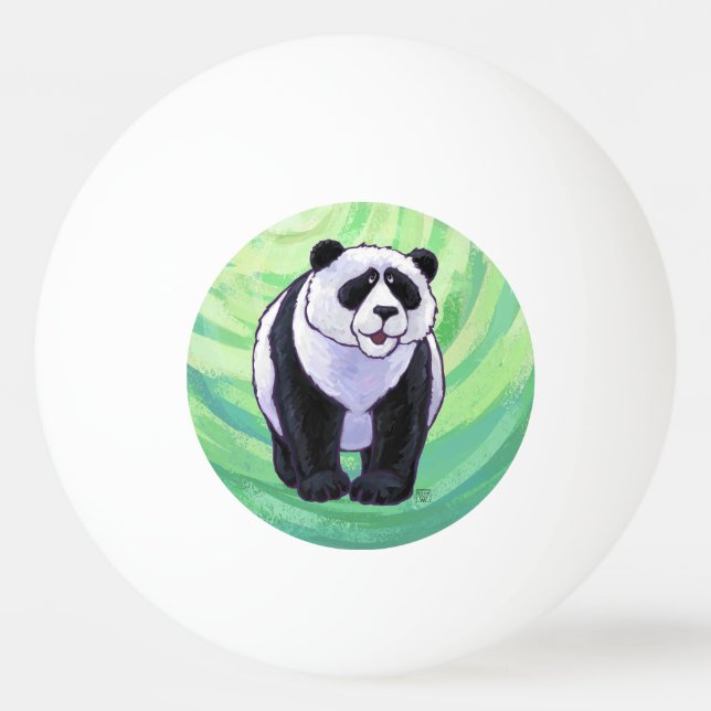 Bolinha De Ping Pong Urso Panda Bonito em Verde (Verso)