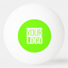 Bolinha De Ping Pong verde fluorescente - adicione seu logotipo