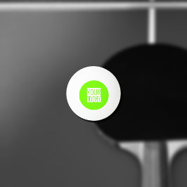 Bolinha De Ping Pong verde fluorescente - adicione seu logotipo