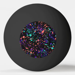 Bolinha De Ping Pong verde roxo de coral em preto  Placas de tinta 