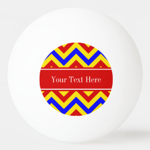 Bolinha De Ping Pong Vermelho, Amarelo, Azul LG Chevron Red Name Monogr