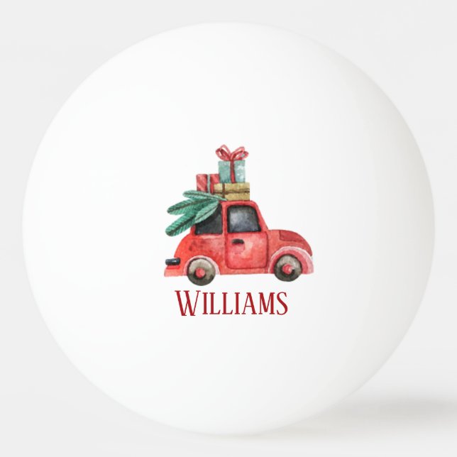 Bolinha De Ping Pong Vermelho rústico velho | personalizado (Frente)
