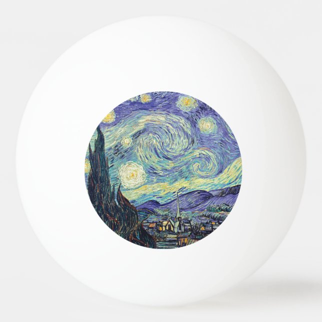 Bolinha De Ping Pong Vincent Van Gogh/ A Noite Estrelada (Frente)