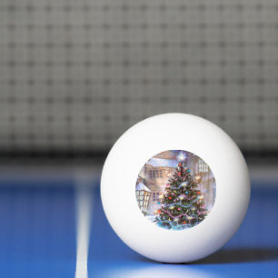 Bolinha De Ping Pong Vintage da Árvore de Natal