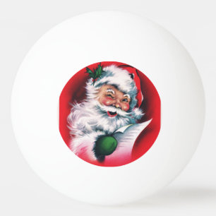Bolinha De Ping Pong Vintage Papai Noel, Feliz Natal, Feliz Pai Natal,