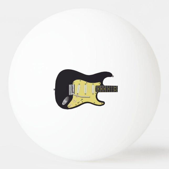 Bolinha De Ping Pong Violão Elétrico Negro (Frente)