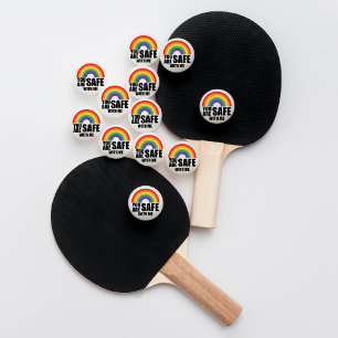 Bolinha De Ping Pong Você Está Seguro Comigo Orgulho Arco-Íris LGBTQ  