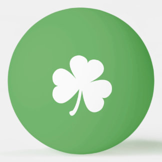 Bolinha De Ping Pong White Irish Shamrock | Verde