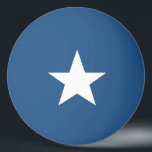 Bolinha De Ping Pong White Star no Azul<br><div class="desc">Estrela branca num bola de ping pong azul.</div>