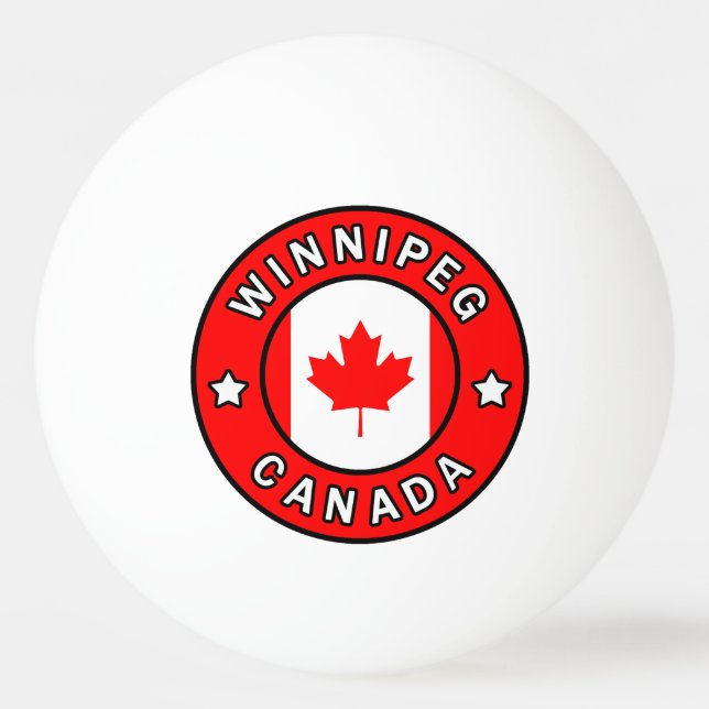 Bolinha De Ping Pong Winnipeg Canadá (Frente)