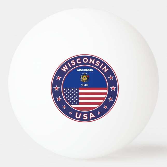Bolinha De Ping Pong Wisconsin (Frente)