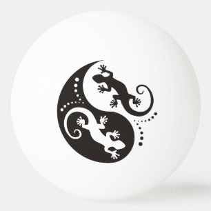 Bolinha De Ping Pong YIN & YANG Geckos preto + seu histórico e ideia