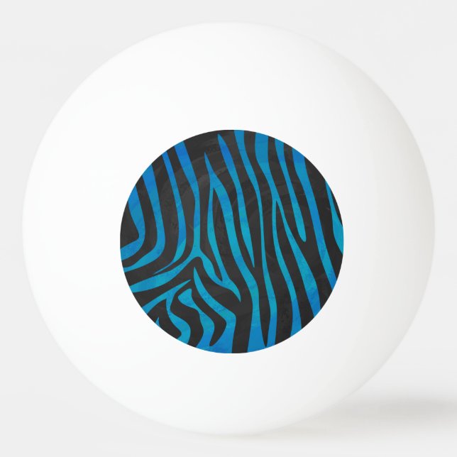 Bolinha De Ping Pong Zebra Black e Blue Impressão (Frente)