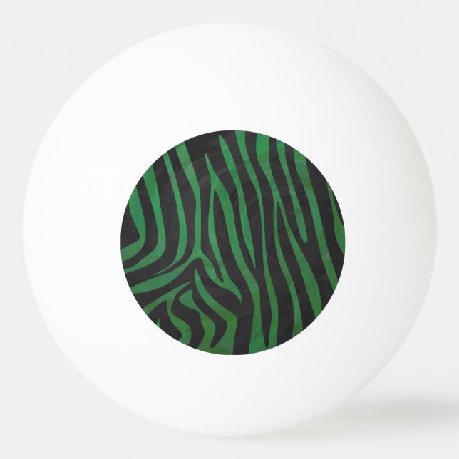 Bolinha De Ping Pong Zebra Black e Green Impressão (Frente)