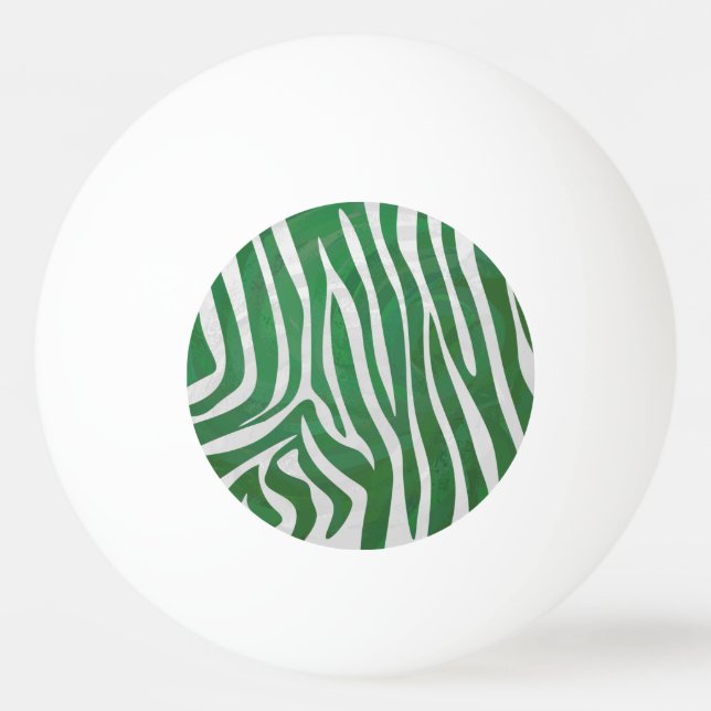 Bolinha De Ping Pong Zebra Green e White Impressão (Frente)