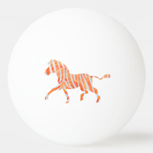 Bolinha De Ping Pong Zebra Orange e Impressão branca