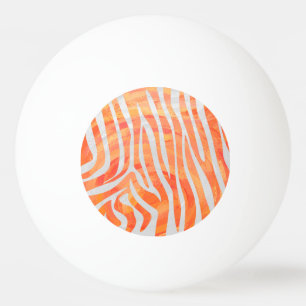 Bolinha De Ping Pong Zebra Orange e Impressão branca