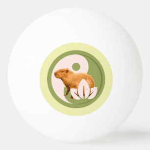 Bolinha De Ping Pong Zen Capybara Yin Yang