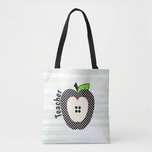 Bolinhas Apple Teachers Tote Bag (Frente)