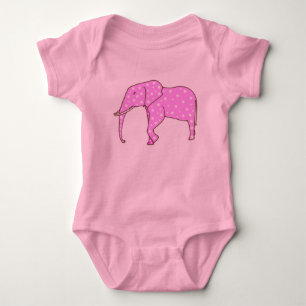 Bolinhas brancas de elefante rosa-claro Camisa de 