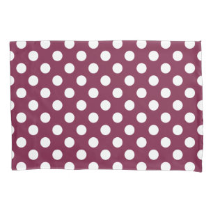 Bolinhas brancas em burgundy