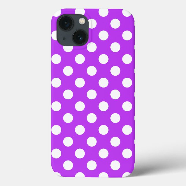 Bolinhas brancas no iPhone roxo brilhante de gabin (Verso)