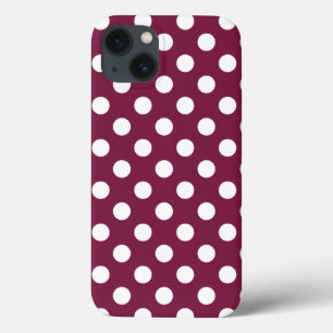 Bolinhas brancas sobre capas de iphone de casaco b