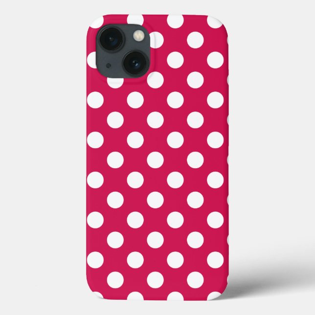 Bolinhas brancas sobre capas de iphone de gabinete (Verso)