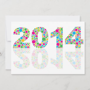 Bolinhas Coloridas Ano Novo Convite 2014
