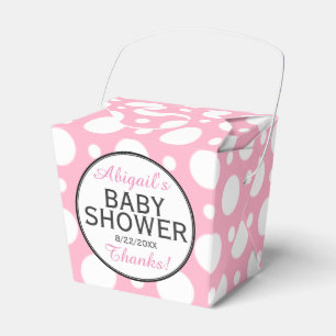Bolinhas cor-de-rosa caixas personalizadas do