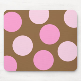 Bolinhas cor-de-rosa retros Mousepad