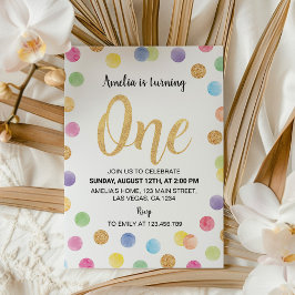 Bolinhas de Convite para primeiro aniversario Arco