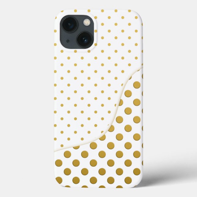 Bolinhas em Dourado e Branco (Verso)
