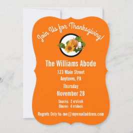 Bolinhas Laranja de Convite para Ação de Graças