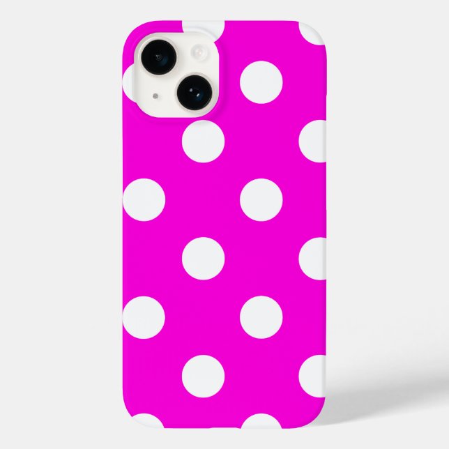 Bolinhas magenta #FF00DC Case-Mate capas de iphone (Verso)