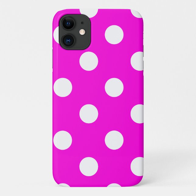 Bolinhas magenta #FF00DC Case-Mate capas de iphone (Verso)