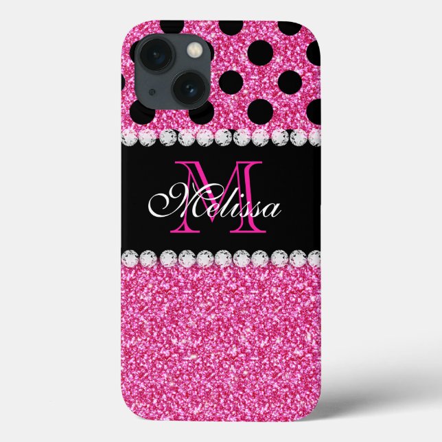 Bolinhas Negras Cor-de-Rosa, Monogramadas (Verso)