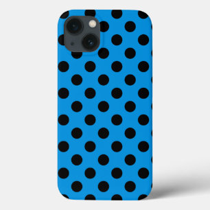 Bolinhas negras na capas de iphone azul-céu