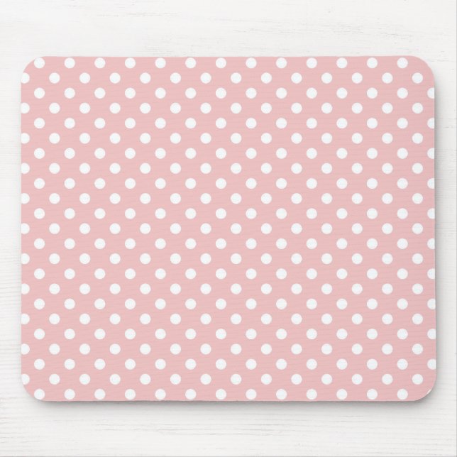Bolinhas no rosa de bebê Mousepad (Frente)