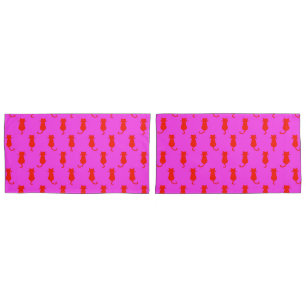 Bolinhas Padrões De Pop De Arte Em Vermelho E Rosa