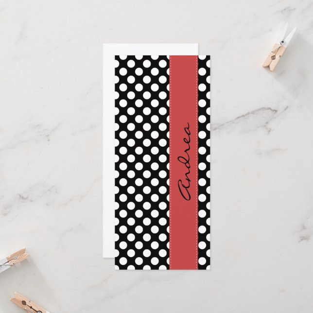 Bolinhas Pretas e Brancas, Pontas, Seu Nome (Frente/Verso In Situ)