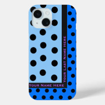 Bolinhas pretas em Blues - Personalizadas